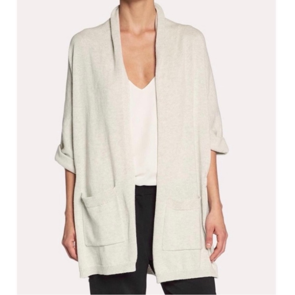 Cashmere Brochu Walker Nordstrom Moro Open Cardigan Sweater size Medium